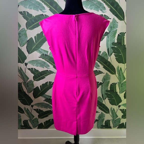 Merona Bright Pink Barbiecore Pencil Dress M - Picture 6 of 8